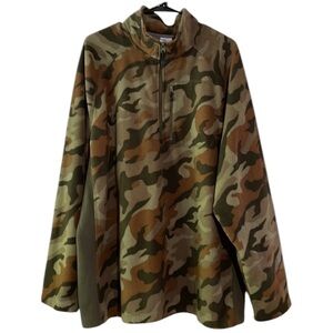 Starter men’s camouflage fleece 3/4 zip up sweater